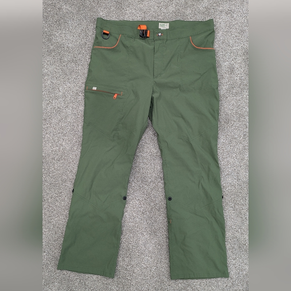 Alpine Parrot Sage Green Nylon Stretch Pants Size 20 Hiking Athletic Outdoors